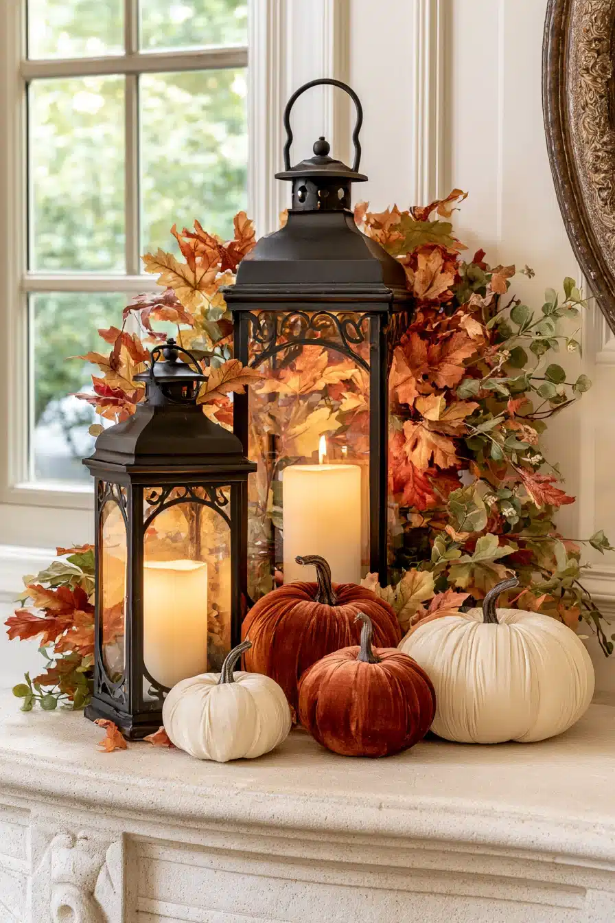 27 Cozy Fall Lantern Decor Ideas To Brighten Your Home This Autumn