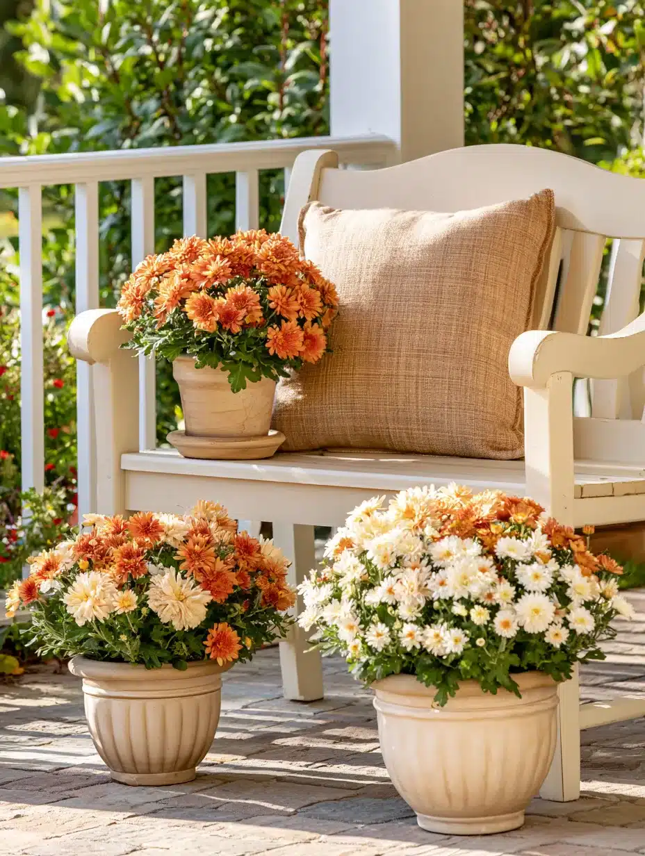 27 Gorgeous Mums Front Porch Ideas for a Colorful Fall Welcome