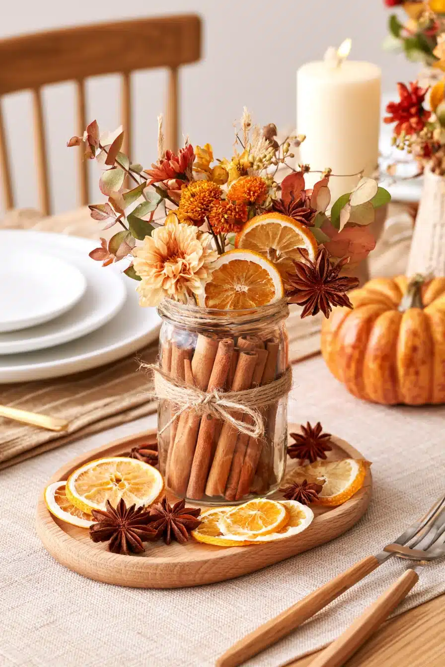 27 Cozy Fall Mason Jar Centerpieces for a Beautiful Autumn Table