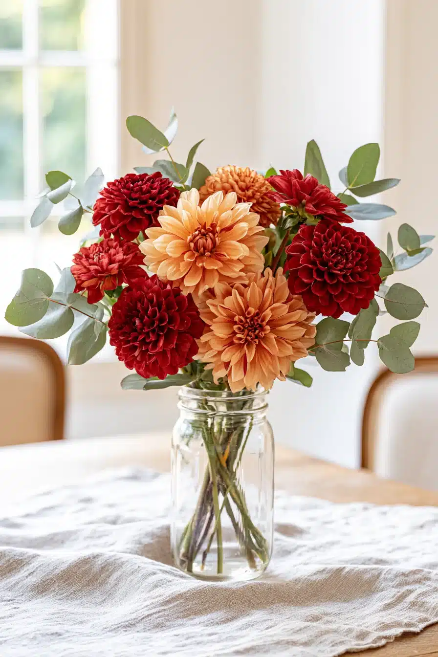 27 Cozy Fall Mason Jar Centerpieces for a Beautiful Autumn Table