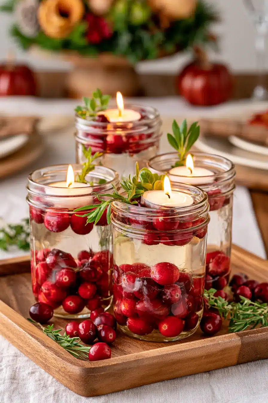 27 Cozy Fall Mason Jar Centerpieces for a Beautiful Autumn Table