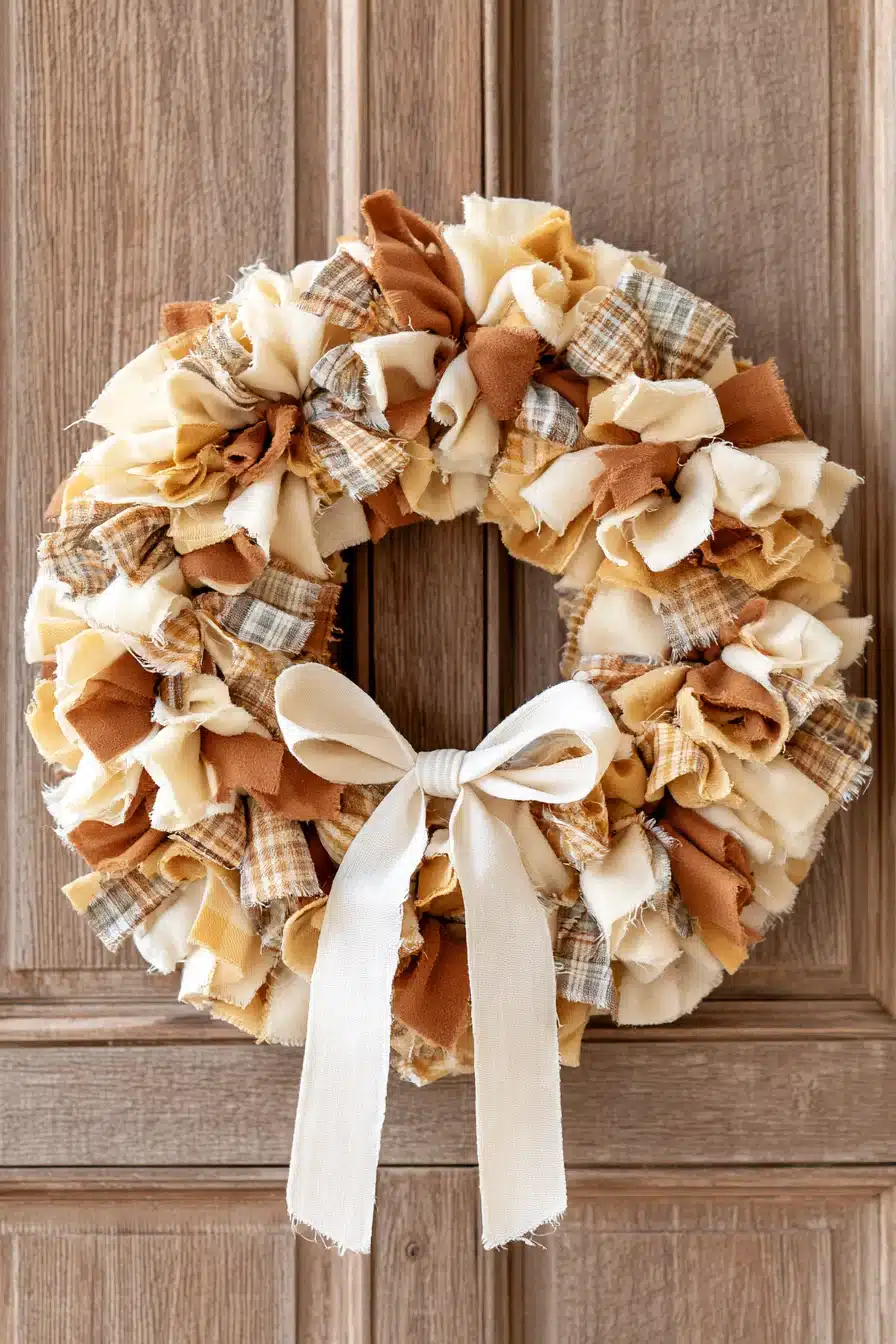 27 Charming Rag Wreaths to Create With Colorful Fabric Scraps