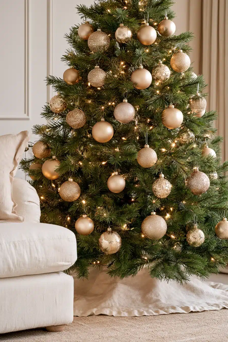 27 Stunning Gold Christmas Tree Ideas to Make Your Holiday Home Sparkle