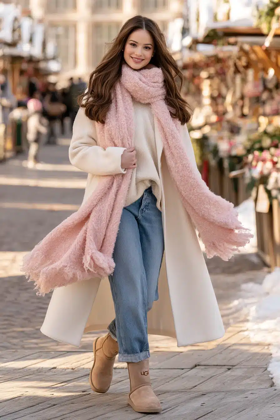 27 Chic Pink Scarf Outfit Ideas to Add a Pop of Color to Your Wardrobe