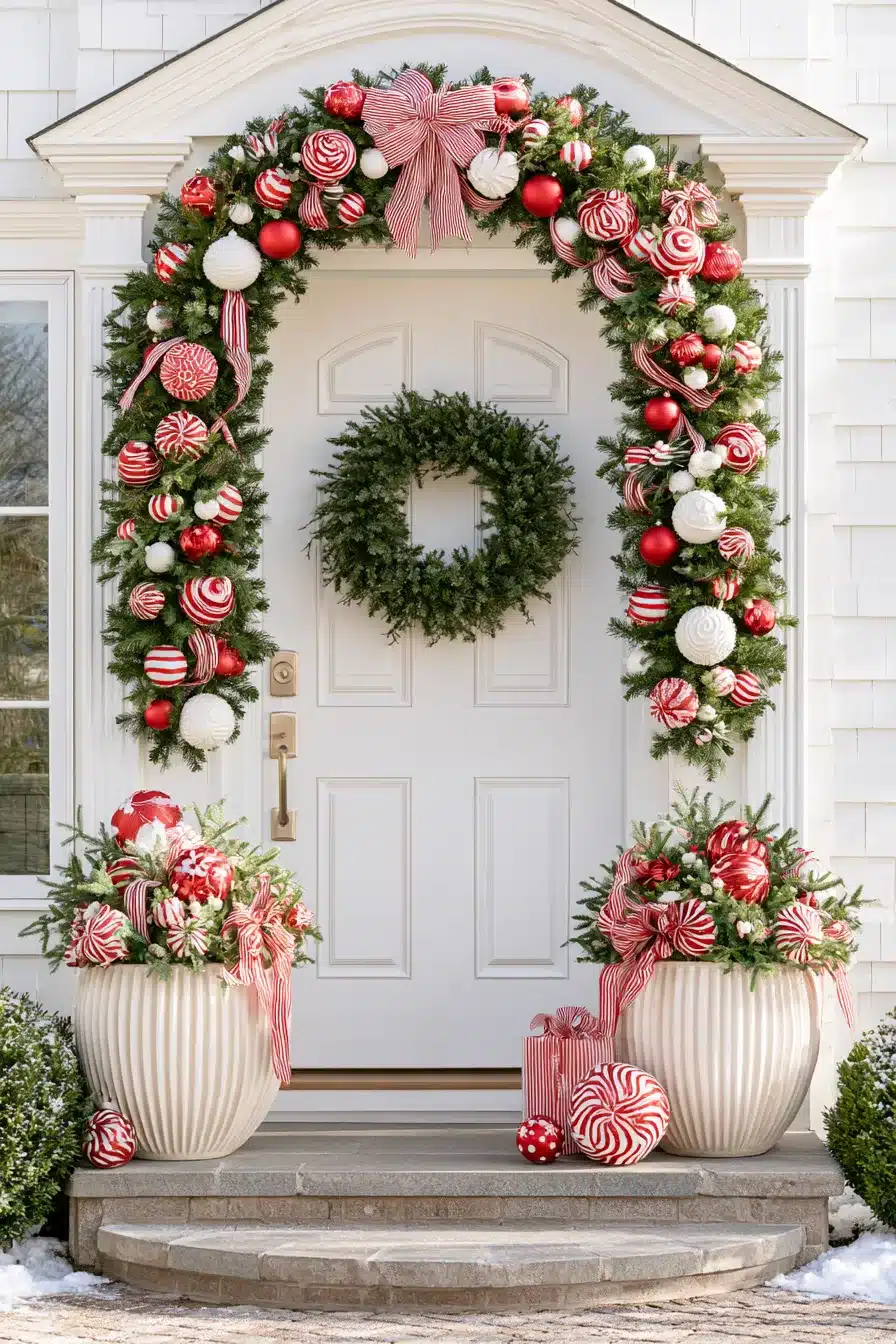 27 Magical Christmas Door Decorations for a Warm and Festive Welcome
