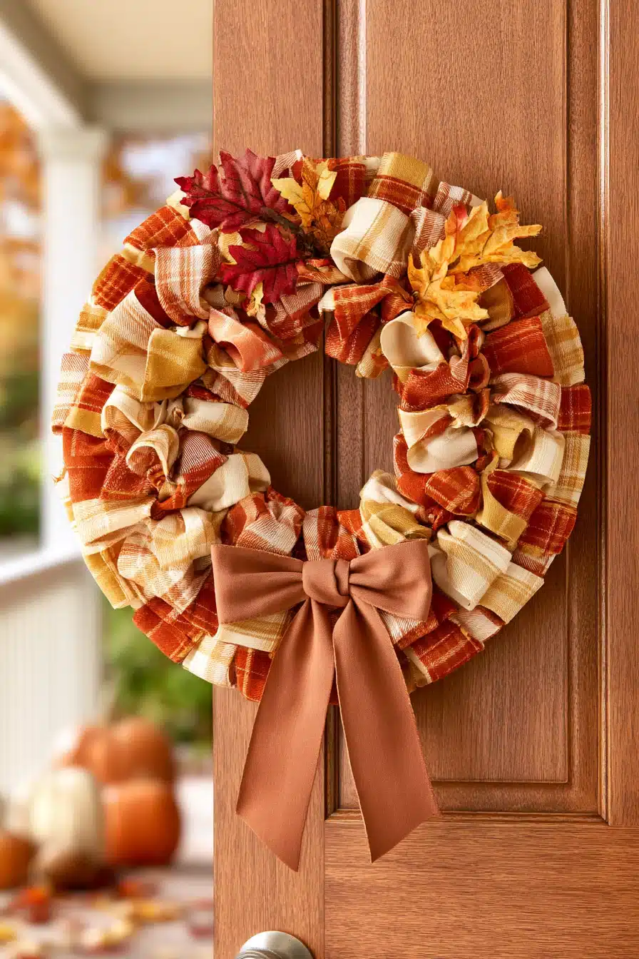 27 Charming Rag Wreaths to Create With Colorful Fabric Scraps