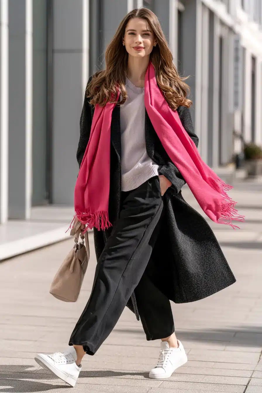 27 Chic Pink Scarf Outfit Ideas to Add a Pop of Color to Your Wardrobe