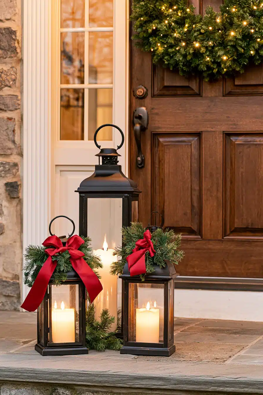 27 Magical Christmas Door Decorations for a Warm and Festive Welcome