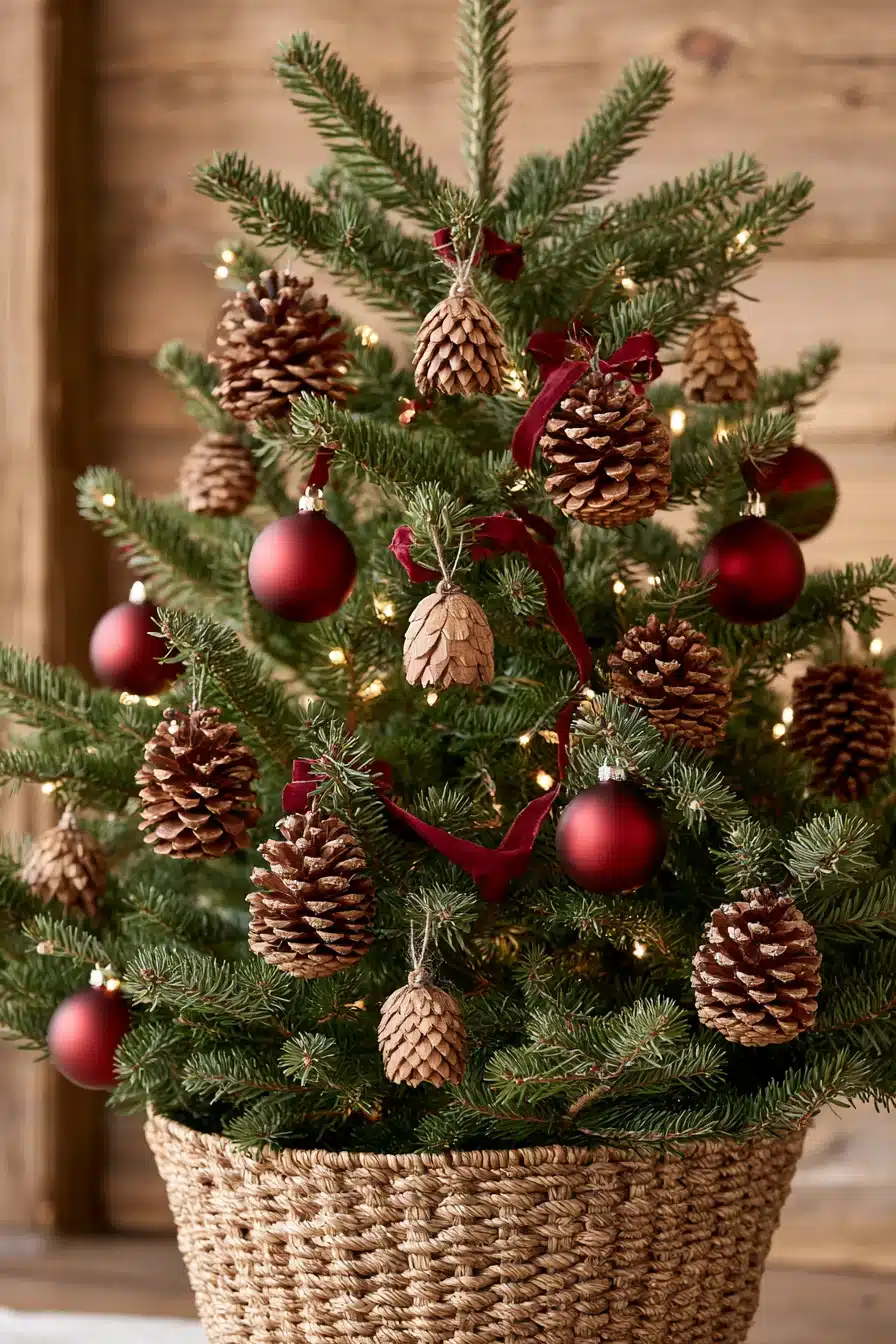 27 Elegant Burgundy Christmas Tree Ideas for a Cozy Holiday Home