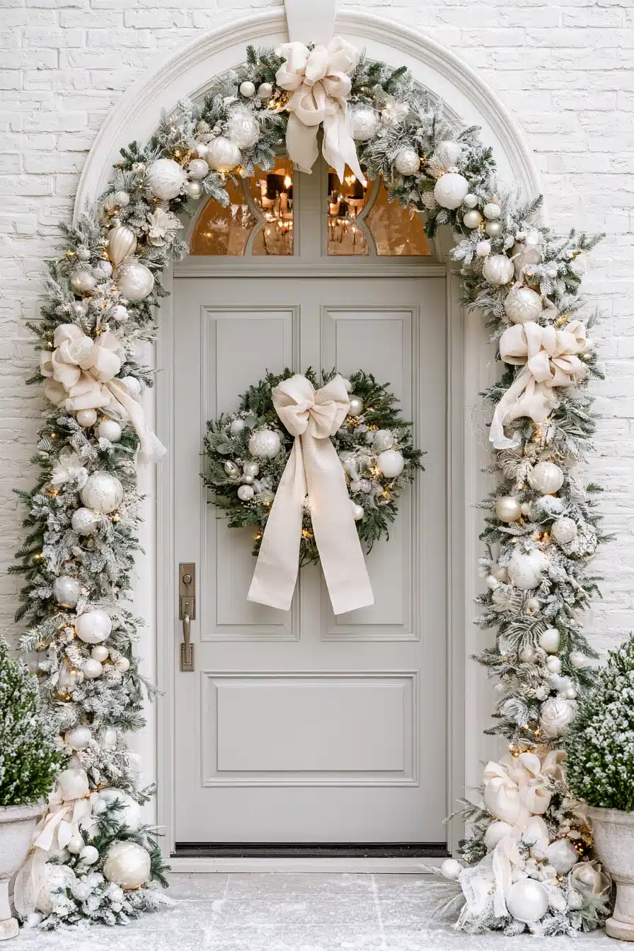 27 Magical Christmas Door Decorations for a Warm and Festive Welcome