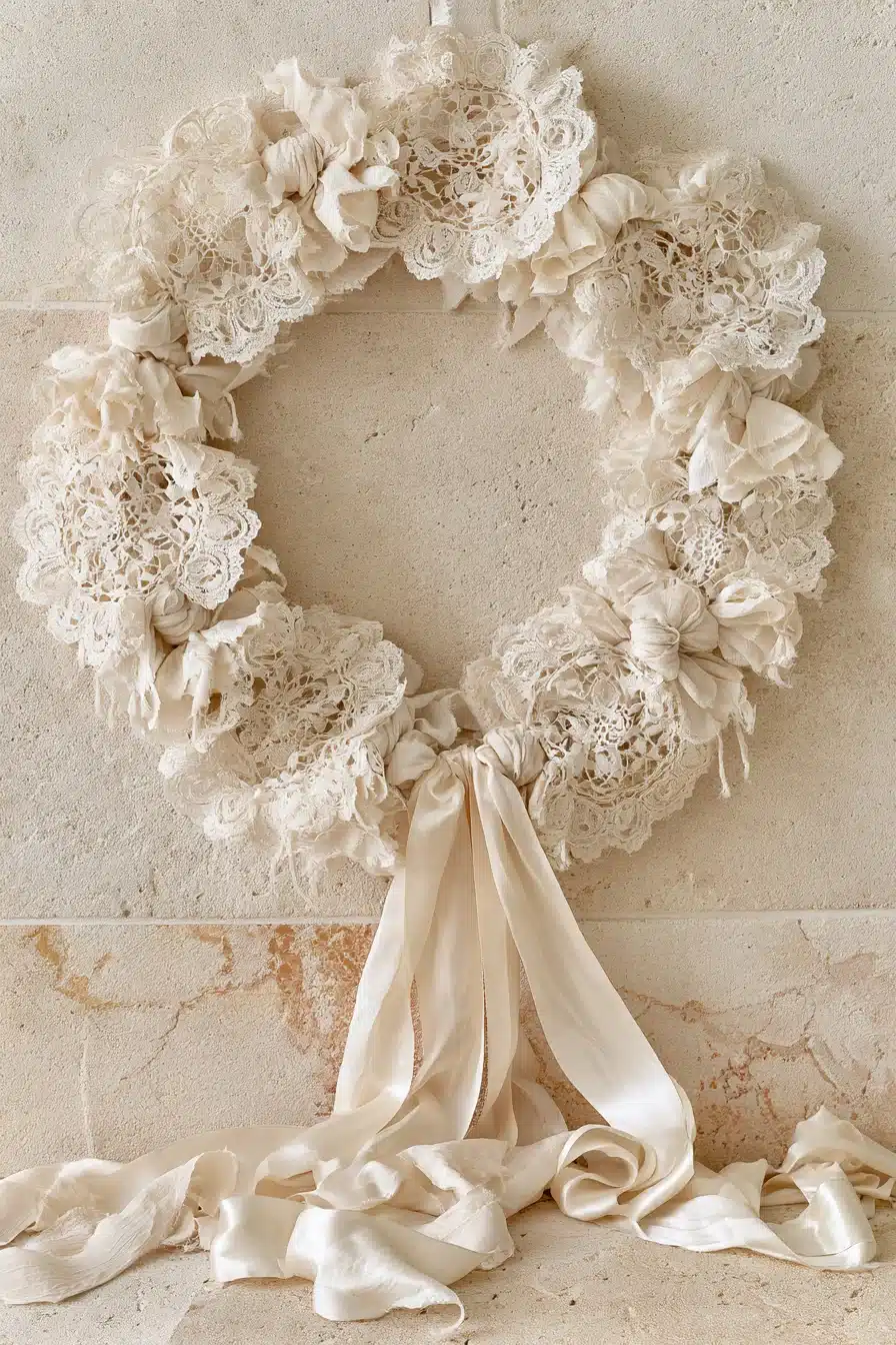 27 Charming Rag Wreaths to Create With Colorful Fabric Scraps