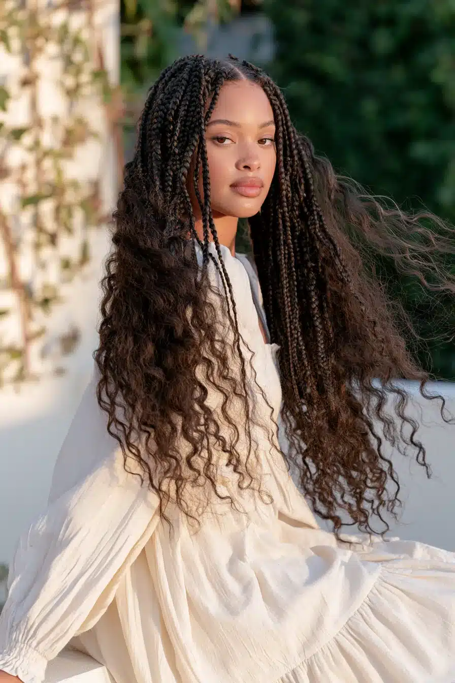 27 Beautiful Boho Knotless Braids for an Effortlessly Chic Look