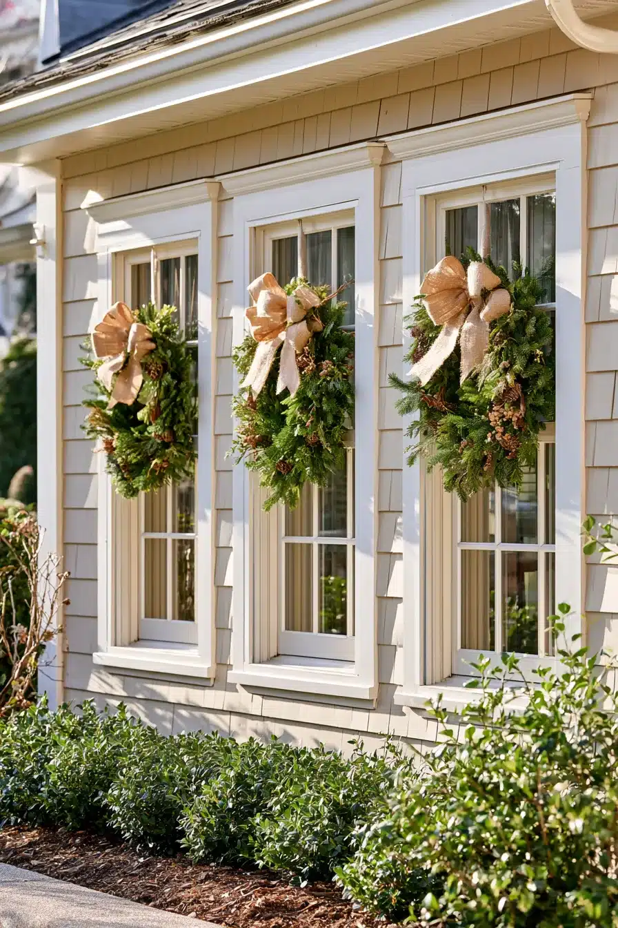 27 Beautiful Wreaths on Windows Ideas for a Charming, Festive Home