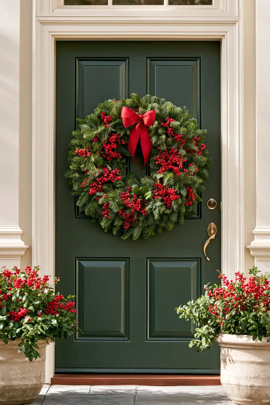 27 Magical Christmas Door Decorations for a Warm and Festive Welcome