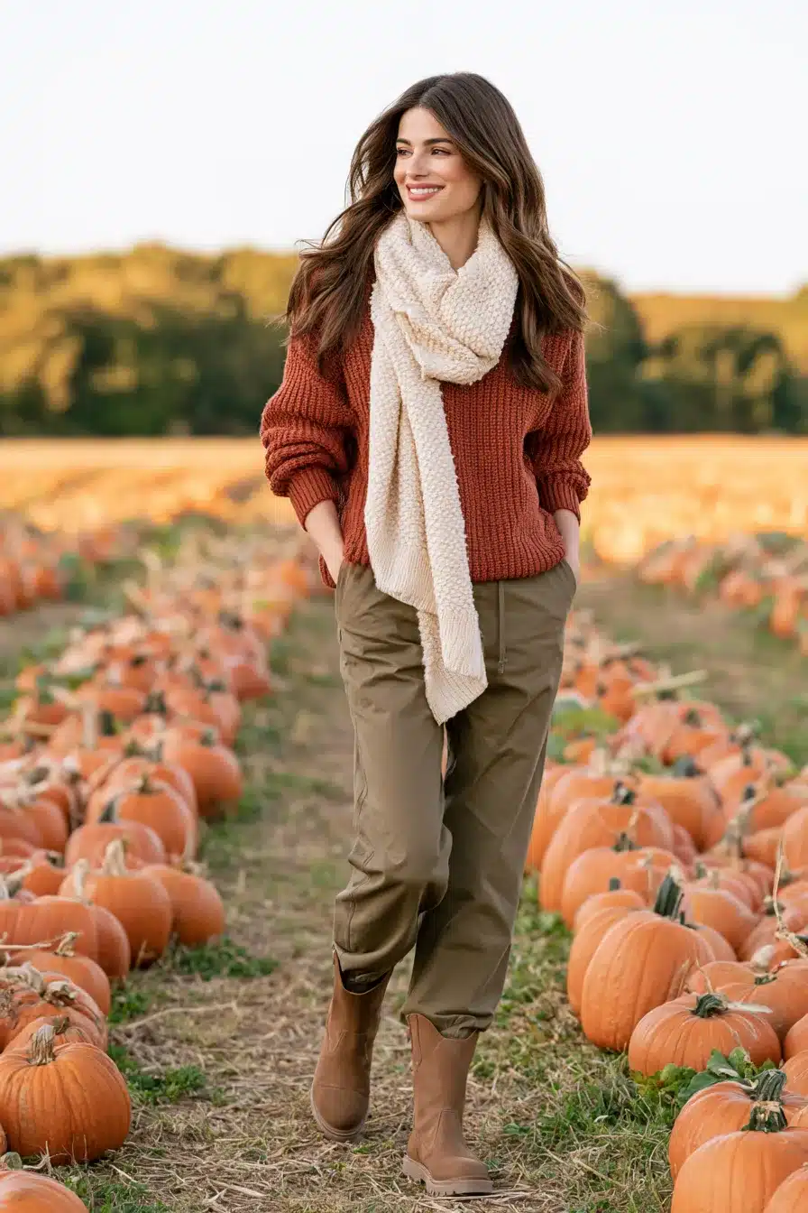 27 Cute Pumpkin Patch Outfit Ideas for a Cozy Fall Adventure