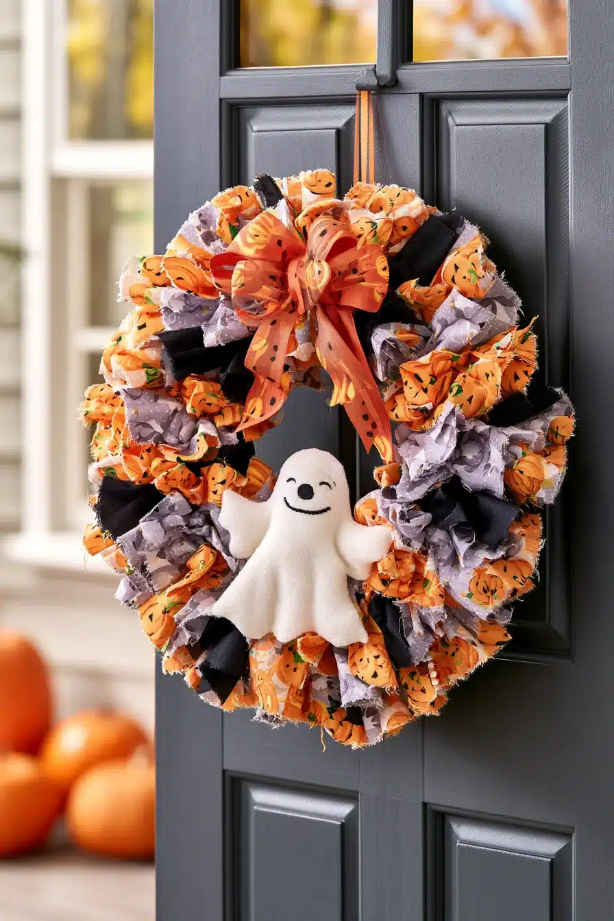 27 Charming Rag Wreaths to Create With Colorful Fabric Scraps