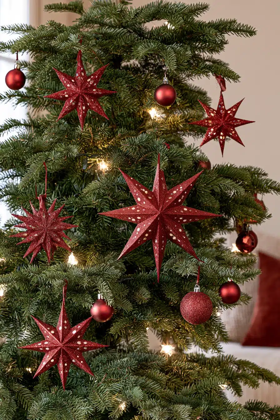27 Elegant Burgundy Christmas Tree Ideas for a Cozy Holiday Home