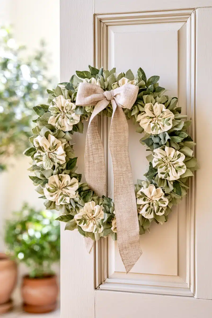 27 Charming Rag Wreaths to Create With Colorful Fabric Scraps
