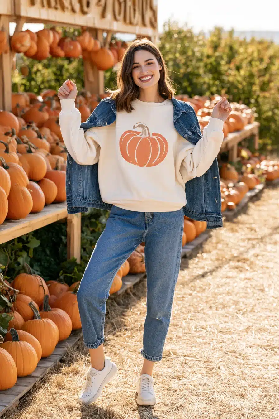 27 Cute Pumpkin Patch Outfit Ideas for a Cozy Fall Adventure