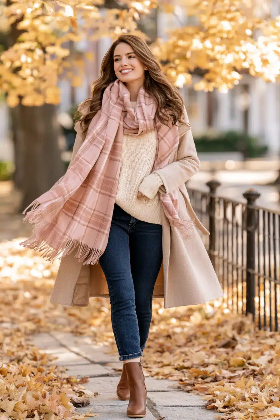 27 Chic Pink Scarf Outfit Ideas to Add a Pop of Color to Your Wardrobe