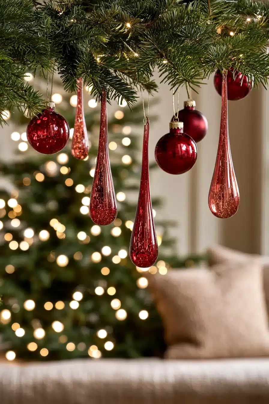 27 Elegant Burgundy Christmas Tree Ideas for a Cozy Holiday Home