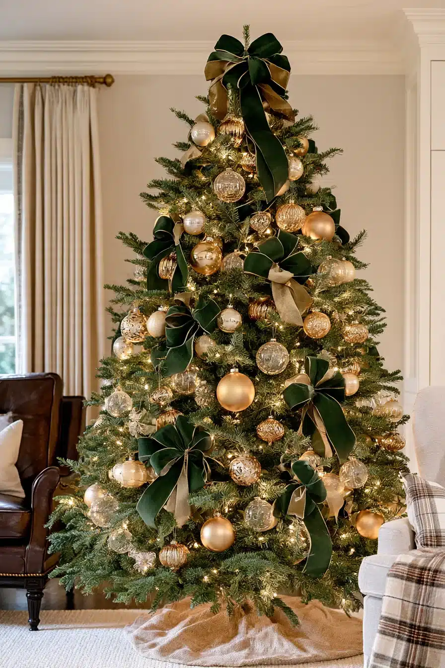 27 Stunning Gold Christmas Tree Ideas to Make Your Holiday Home Sparkle