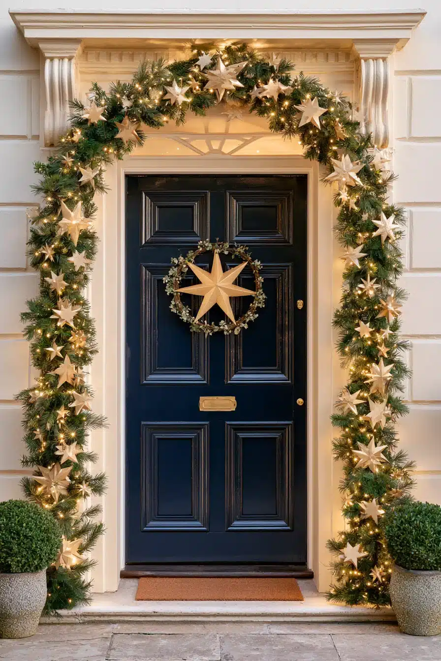 27 Magical Christmas Door Decorations for a Warm and Festive Welcome