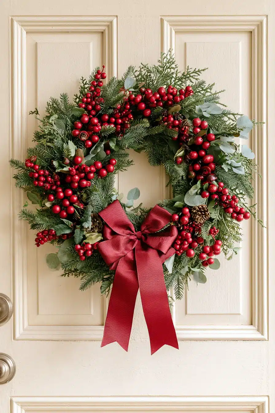 27 Cozy Winter Wreaths for Front Door Decor That Welcomes Everyone