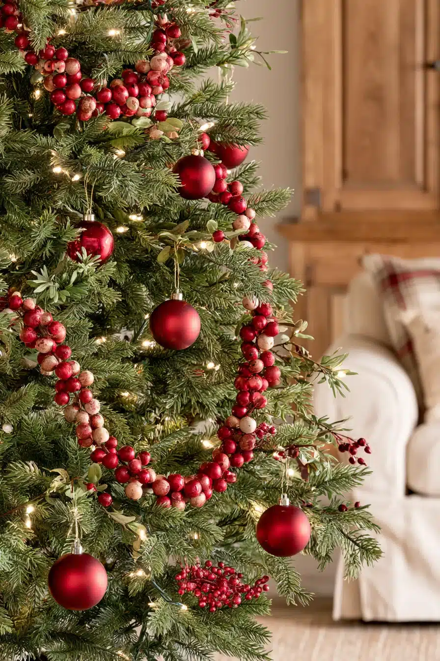 27 Elegant Burgundy Christmas Tree Ideas for a Cozy Holiday Home