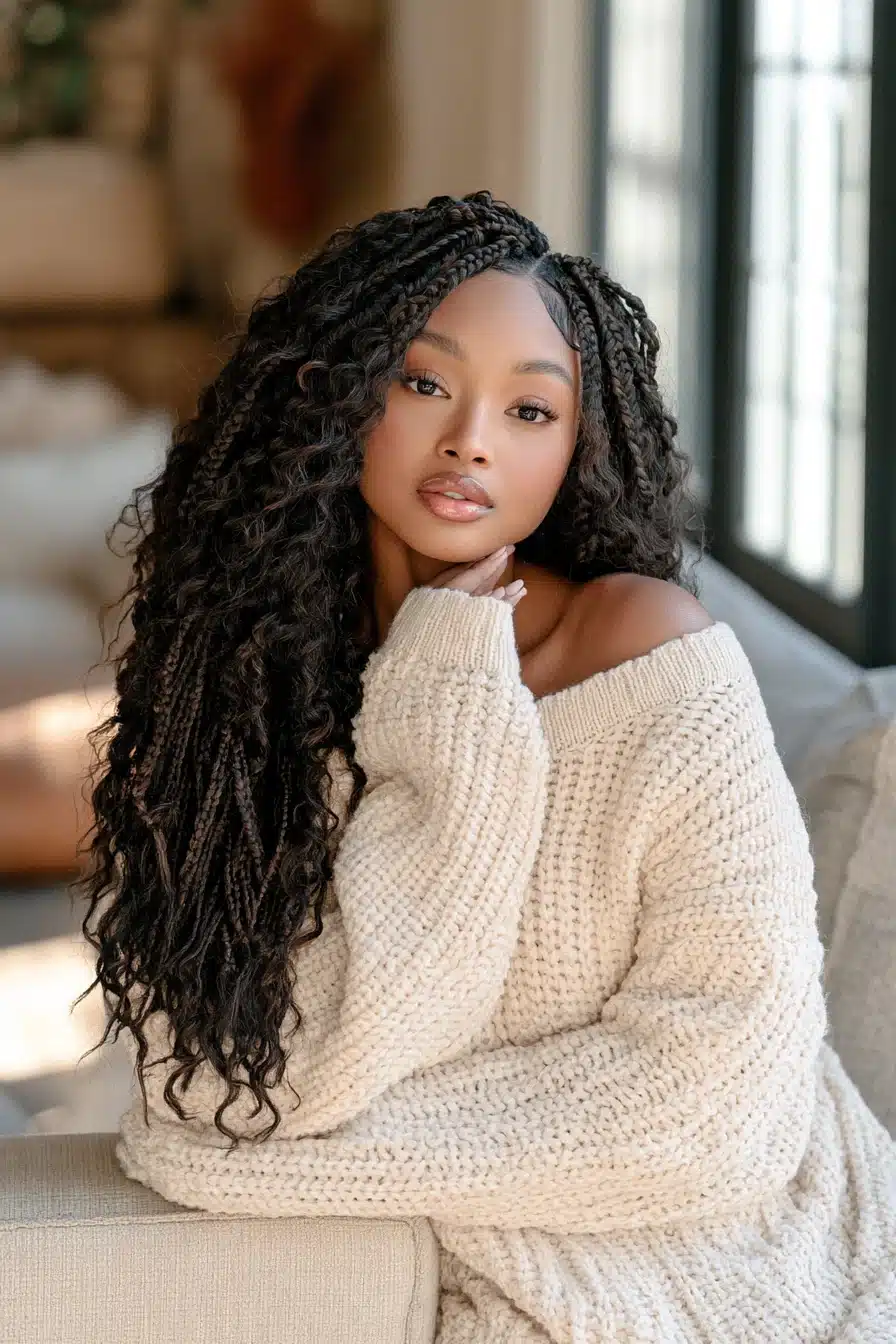 27 Beautiful Boho Knotless Braids for an Effortlessly Chic Look
