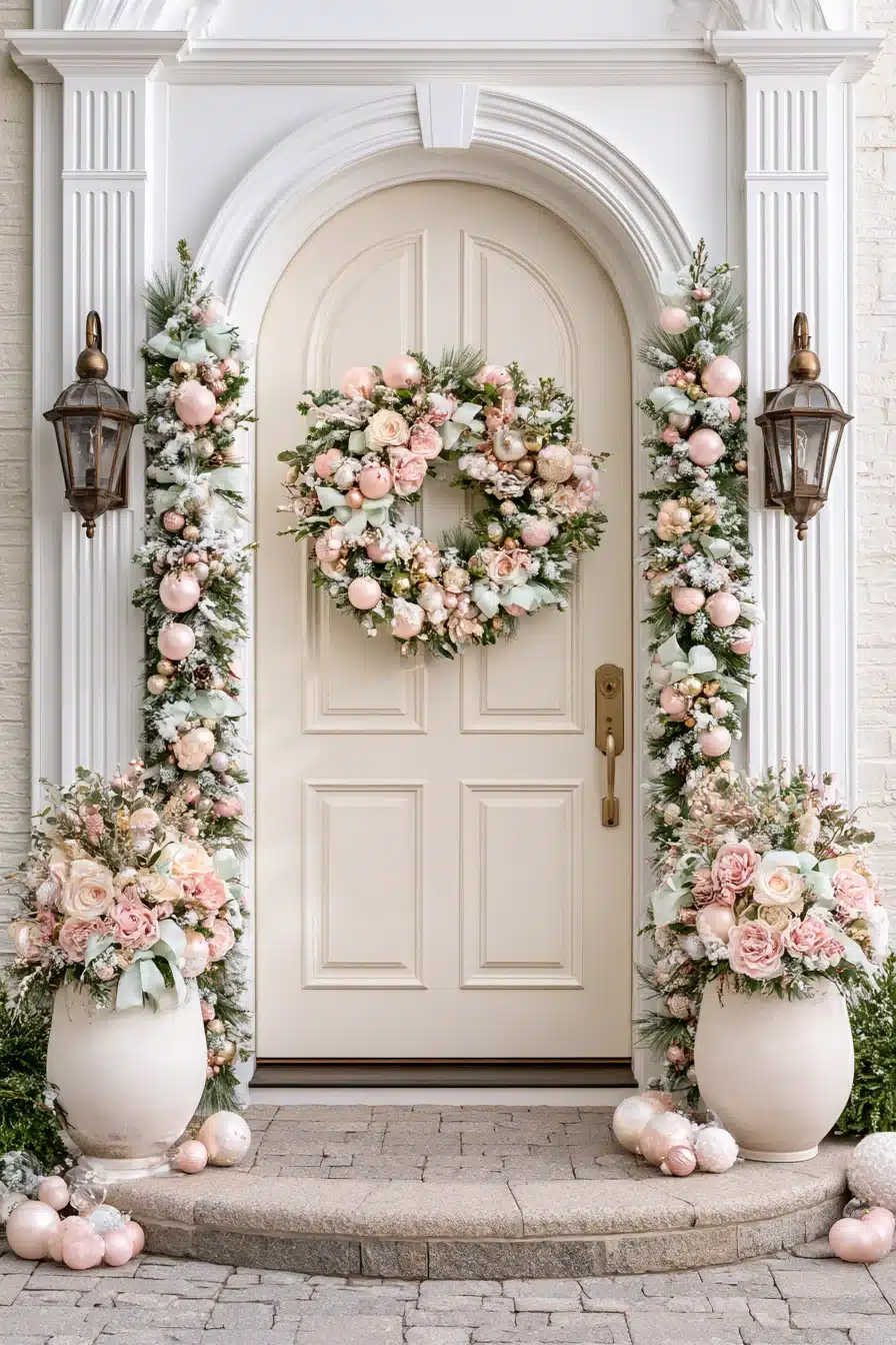27 Magical Christmas Door Decorations for a Warm and Festive Welcome
