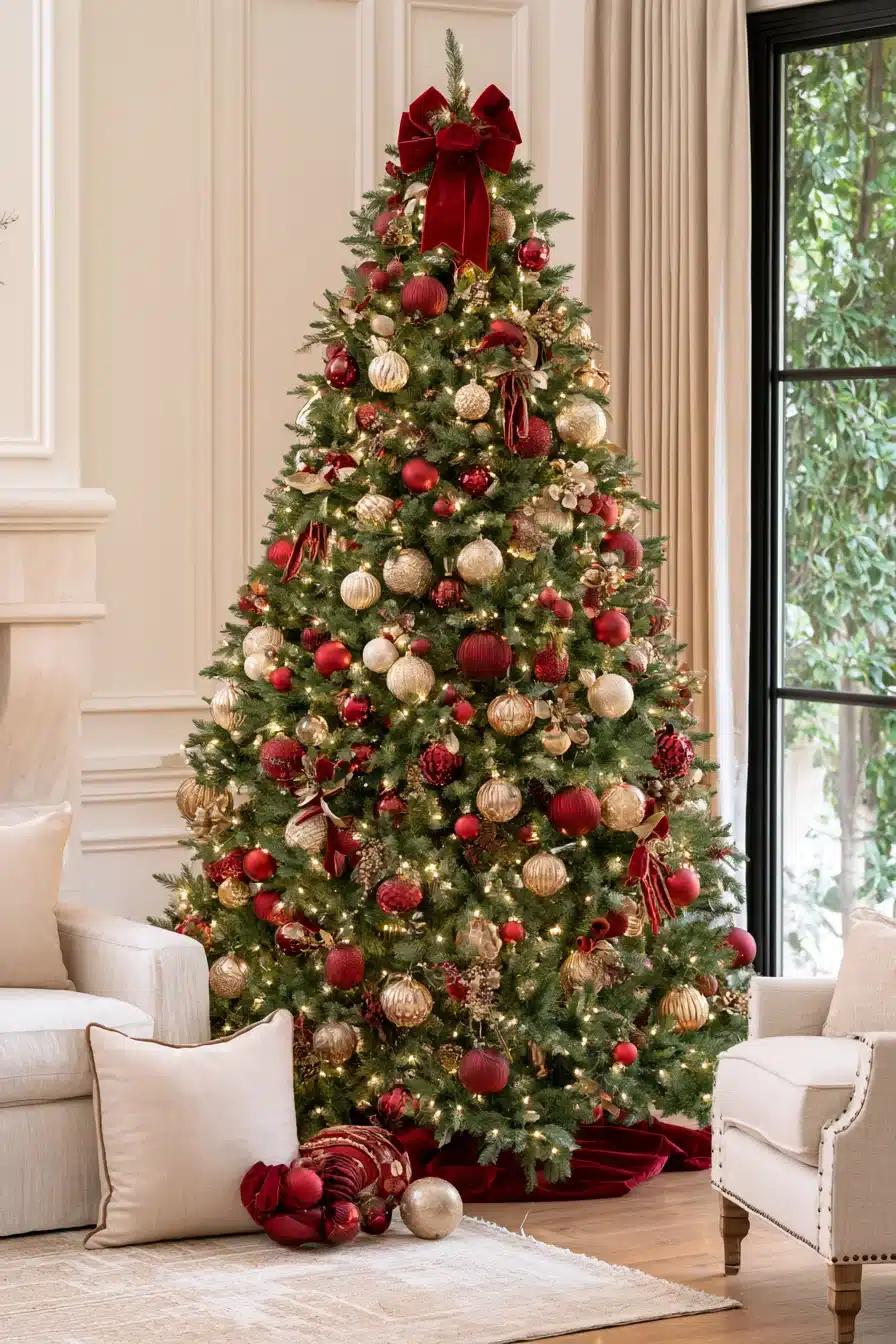 27 Timeless Traditional Christmas Tree Ideas for a Warm and Festive Home