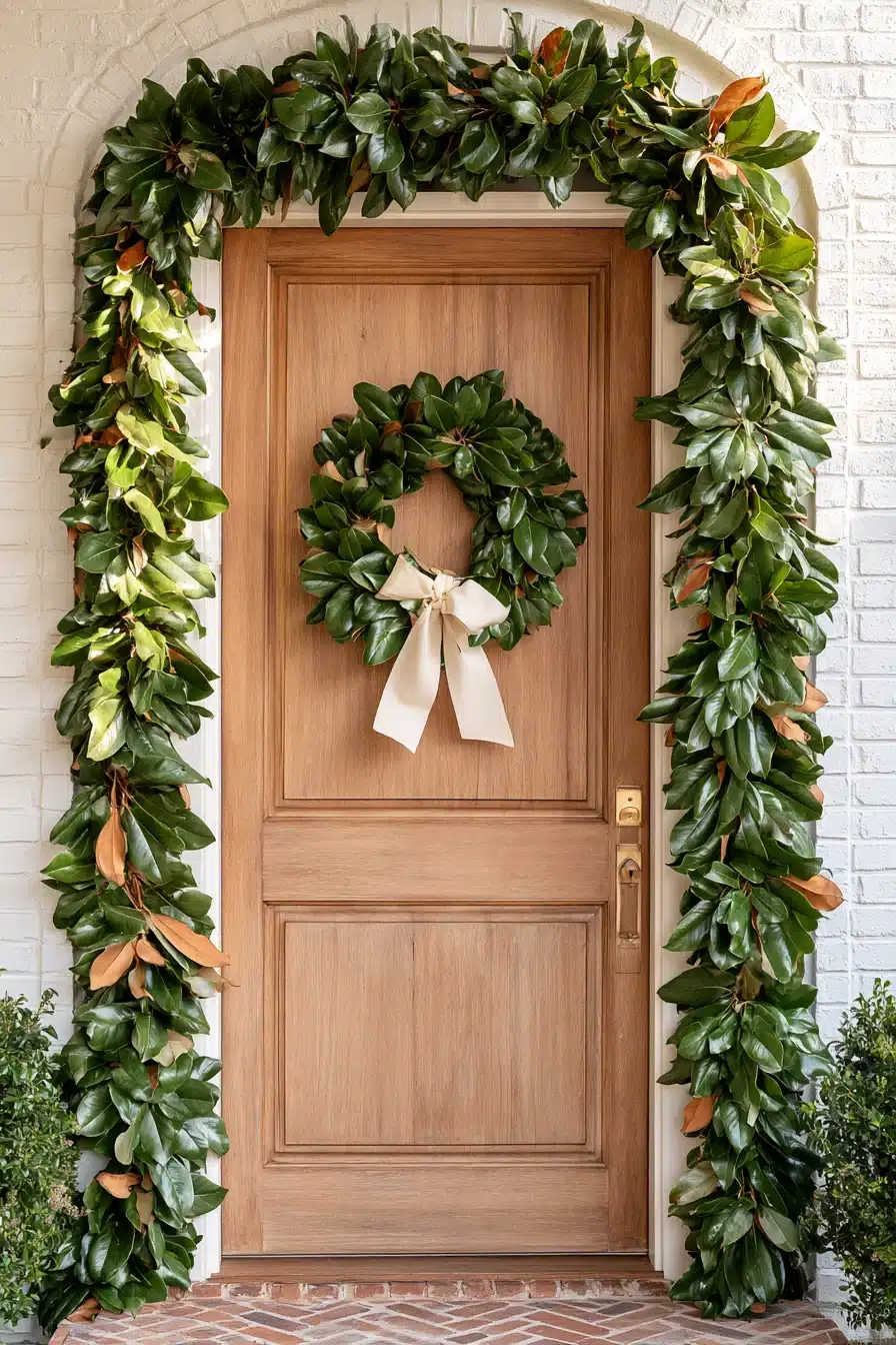 27 Magical Christmas Door Decorations for a Warm and Festive Welcome