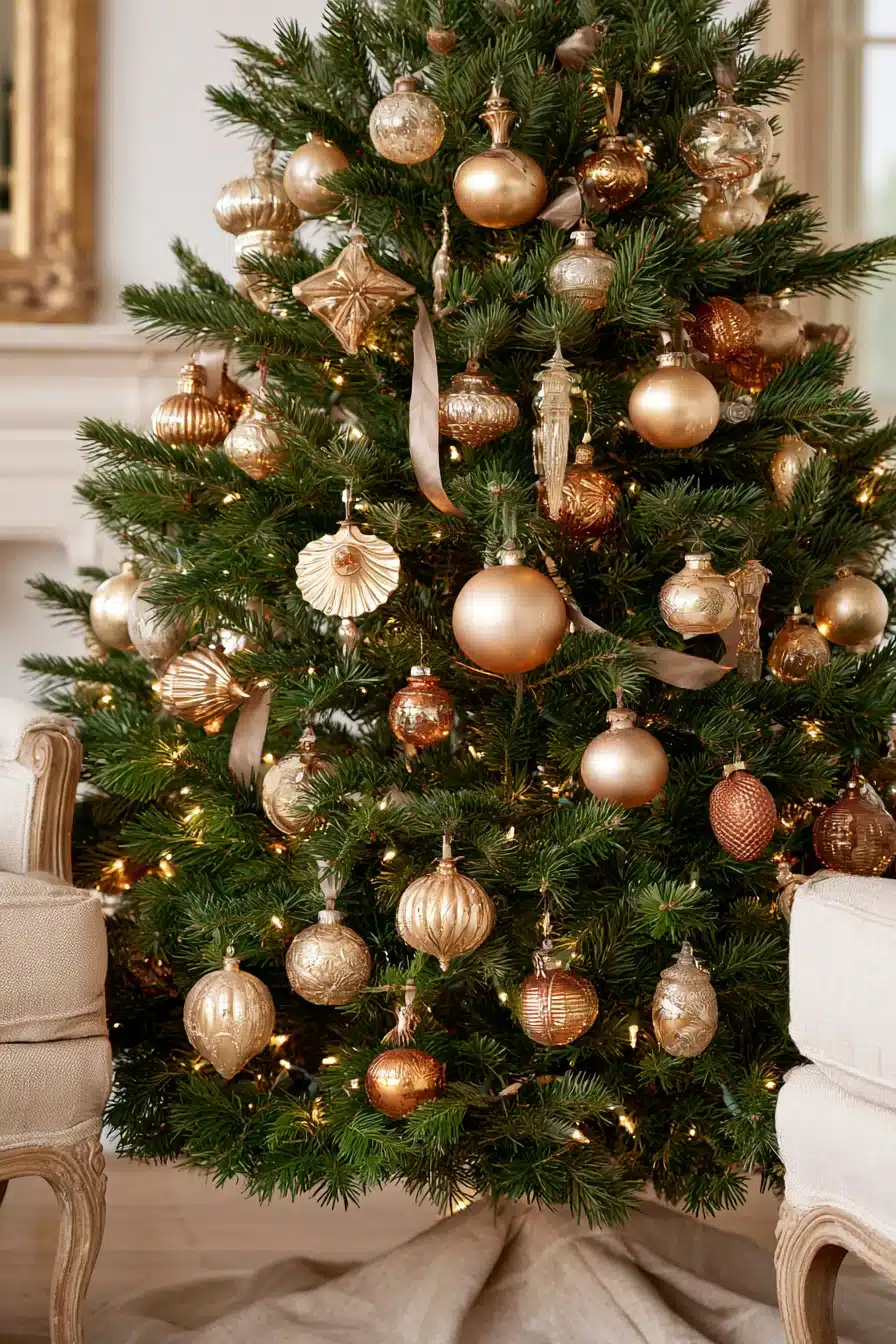 27 Stunning Gold Christmas Tree Ideas to Make Your Holiday Home Sparkle