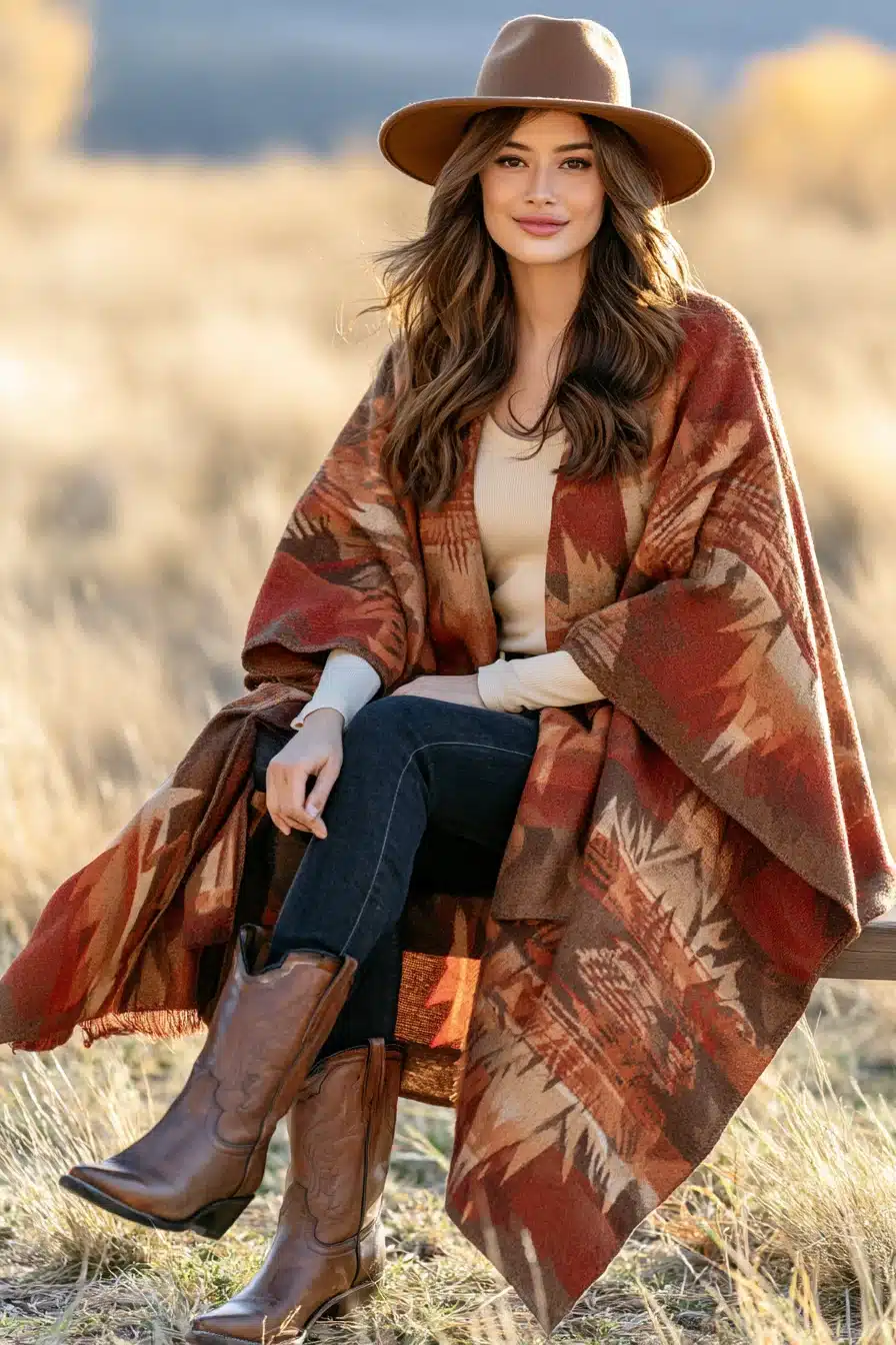 27 Cute Western Fall Outfits With Boots Denim and Cozy Layers
