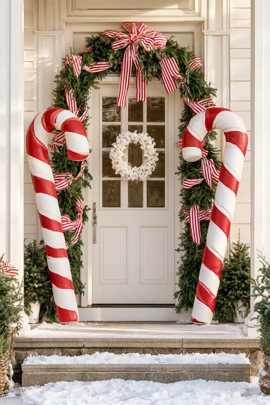 27 Magical Christmas Door Decorations for a Warm and Festive Welcome