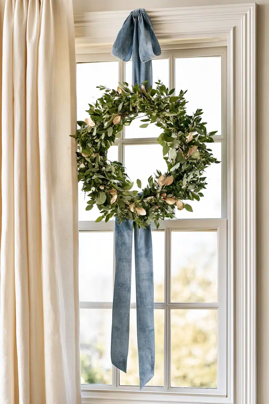 27 Beautiful Wreaths on Windows Ideas for a Charming, Festive Home