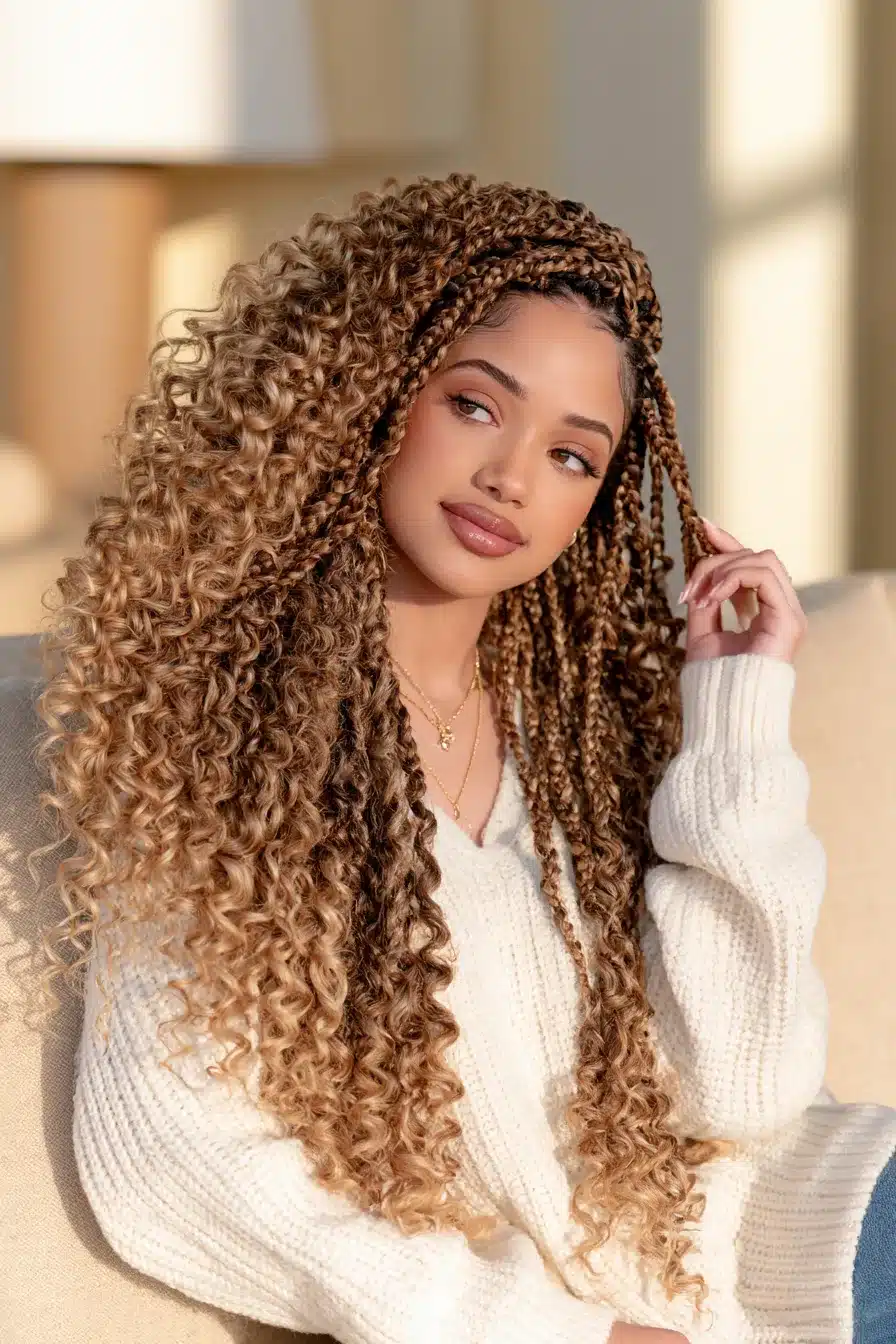 27 Beautiful Boho Knotless Braids for an Effortlessly Chic Look