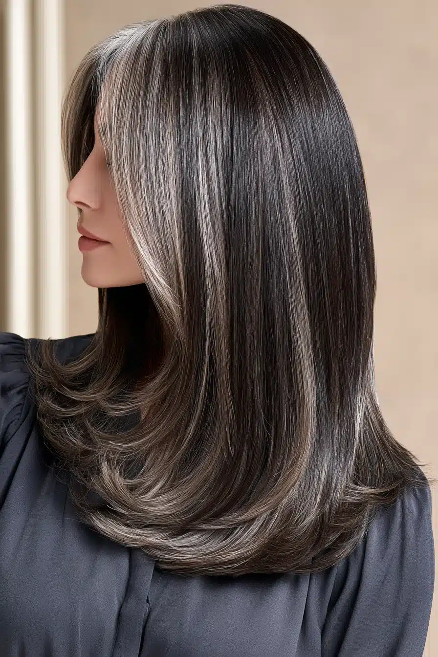27 Beautiful Grey Blending Ideas for Dark Hair to Embrace Your Silver Strands