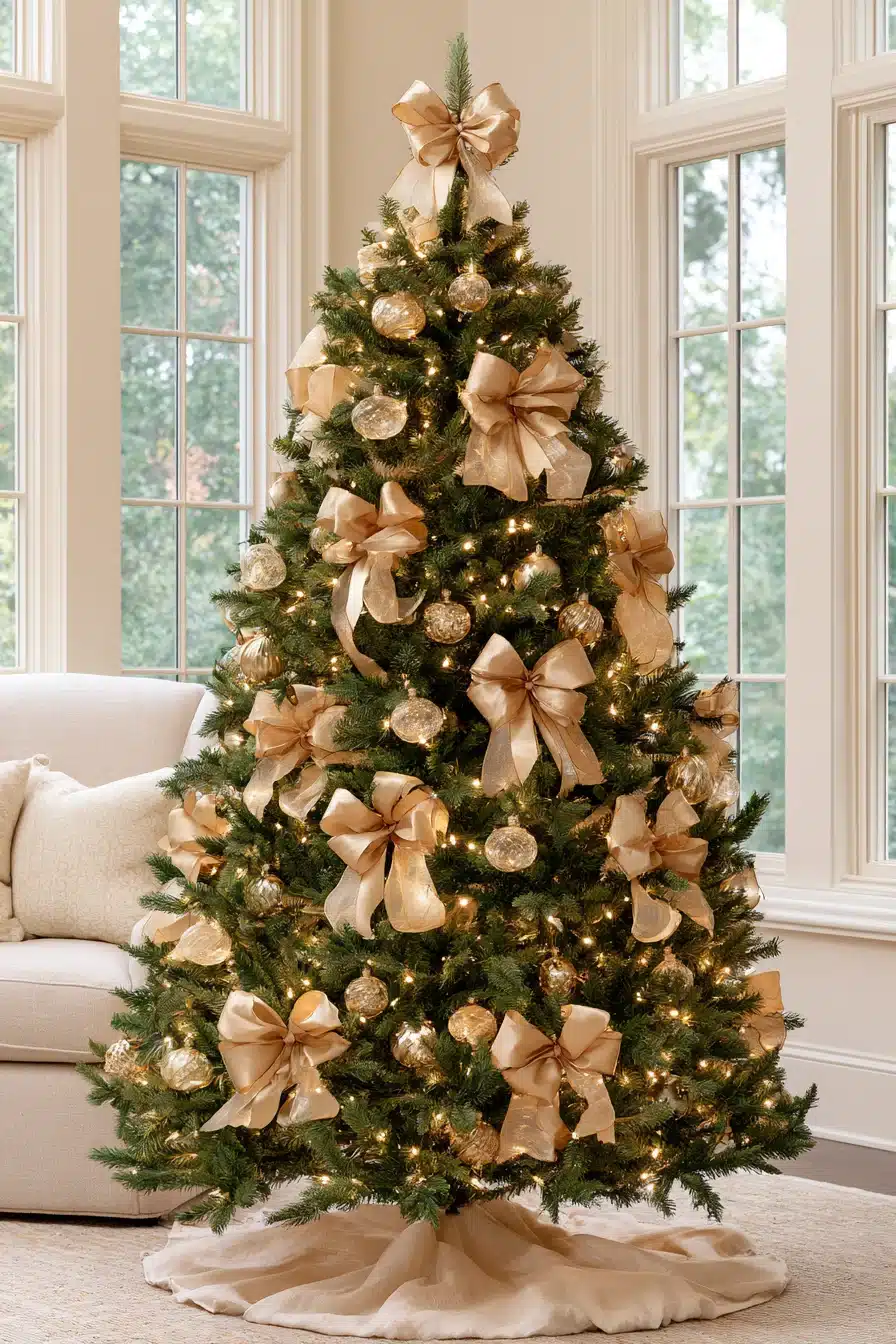 27 Stunning Gold Christmas Tree Ideas to Make Your Holiday Home Sparkle