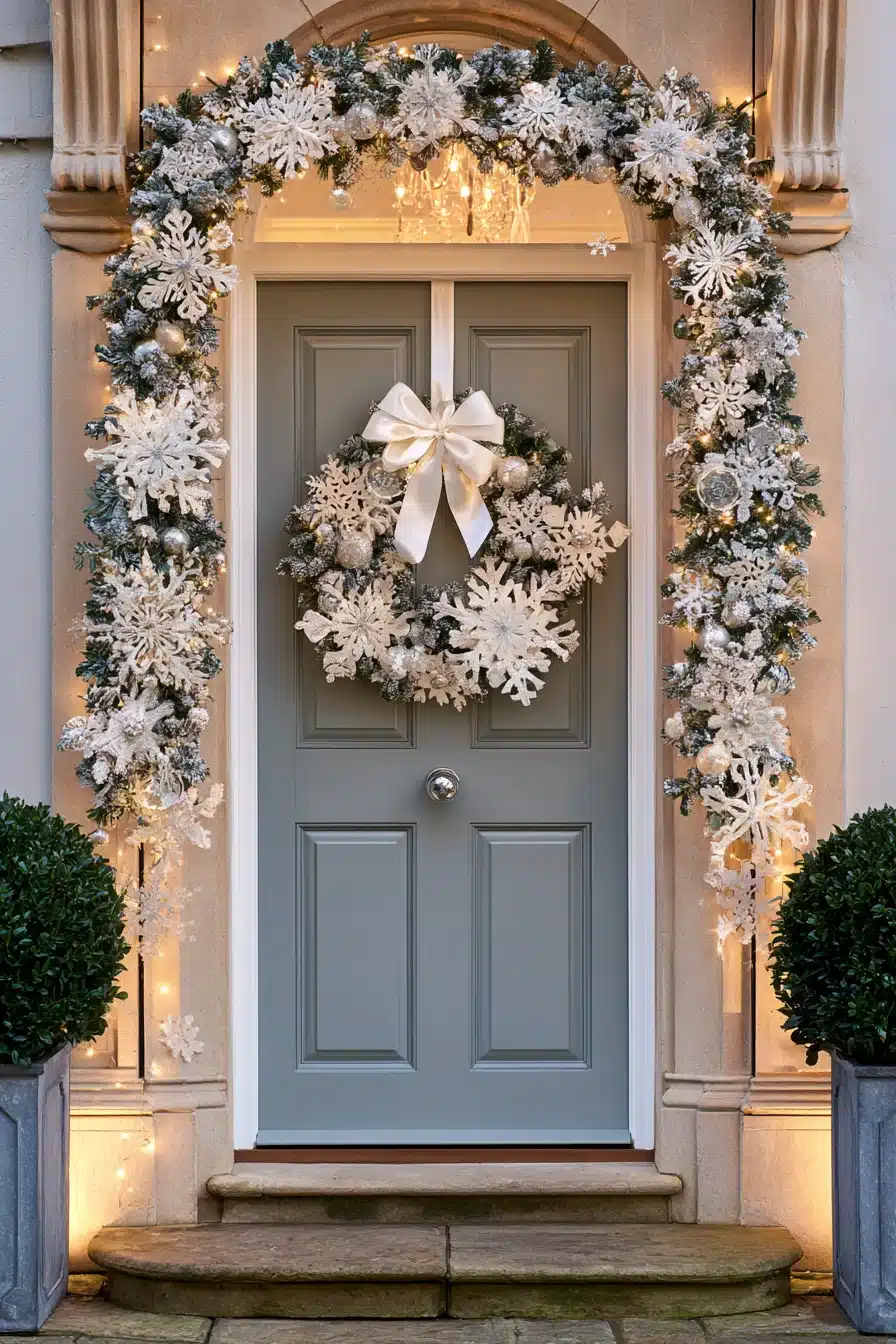 27 Magical Christmas Door Decorations for a Warm and Festive Welcome