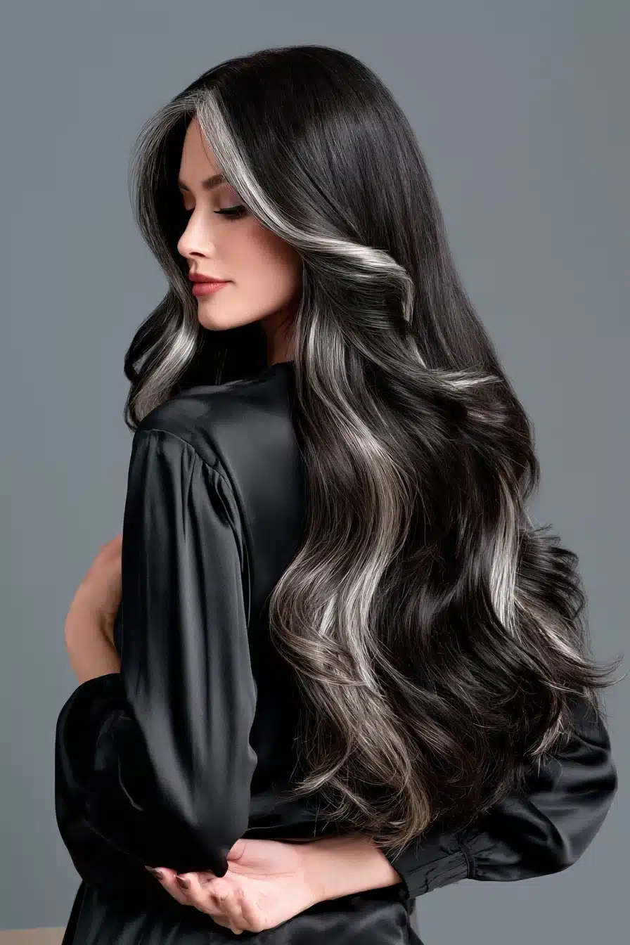 27 Beautiful Grey Blending Ideas for Dark Hair to Embrace Your Silver Strands