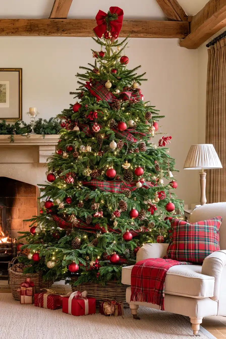 27 Timeless Traditional Christmas Tree Ideas for a Warm and Festive Home