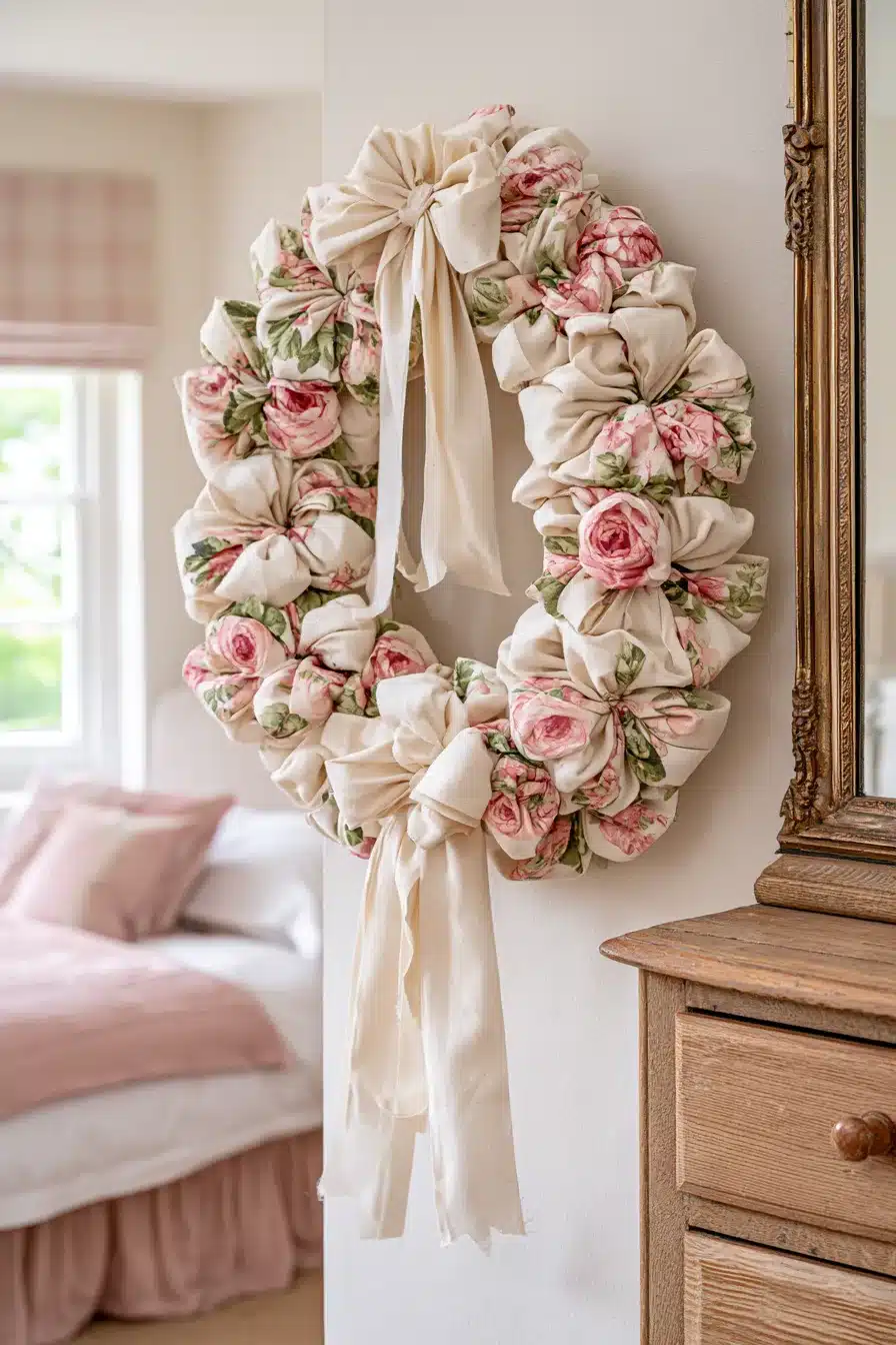 27 Charming Rag Wreaths to Create With Colorful Fabric Scraps