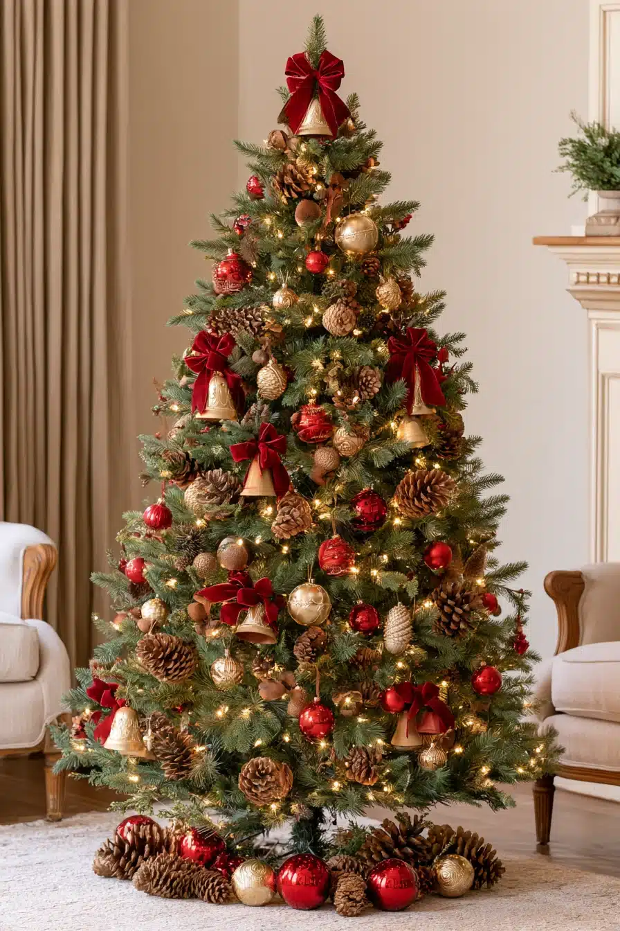 27 Timeless Traditional Christmas Tree Ideas for a Warm and Festive Home