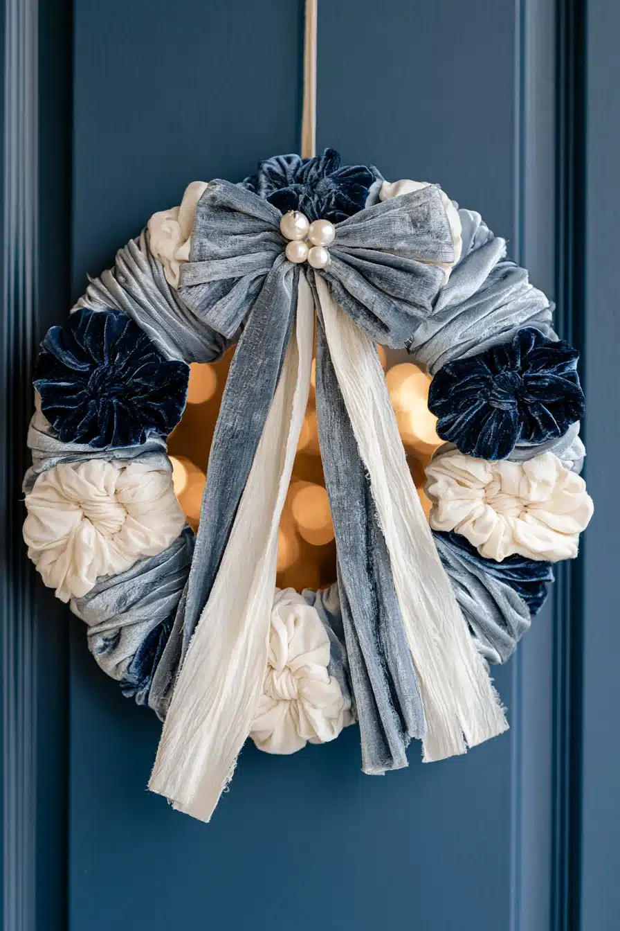 27 Charming Rag Wreaths to Create With Colorful Fabric Scraps
