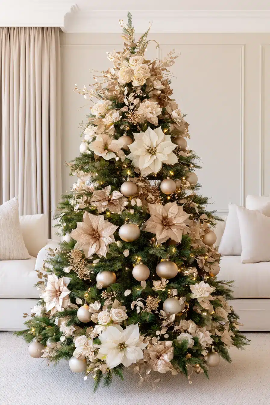 27 Stunning Gold Christmas Tree Ideas to Make Your Holiday Home Sparkle