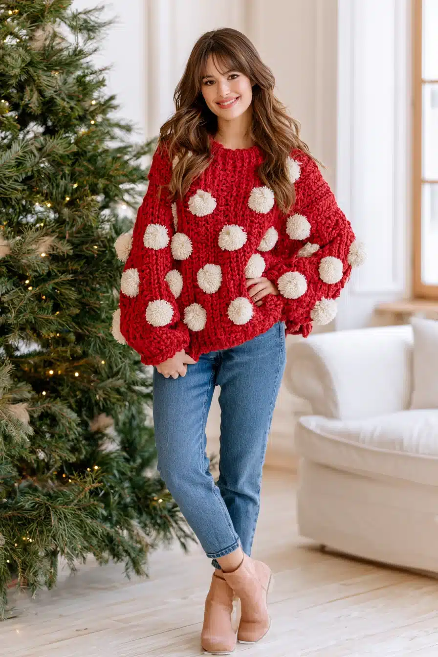 27 Cozy Christmas Jumper Ideas for Festive Outfits Full of Holiday Cheer