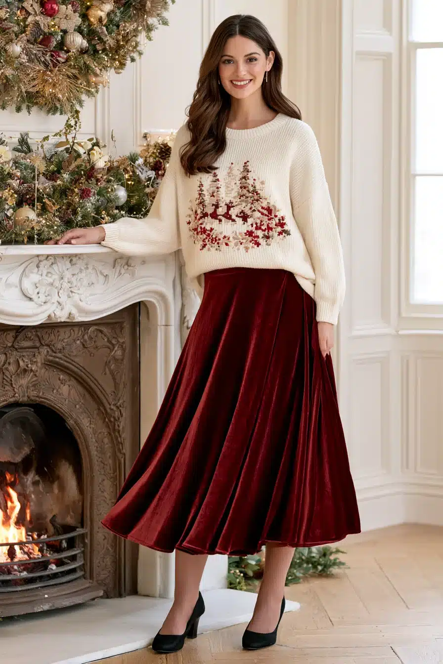 27 Cozy Christmas Jumper Ideas for Festive Outfits Full of Holiday Cheer