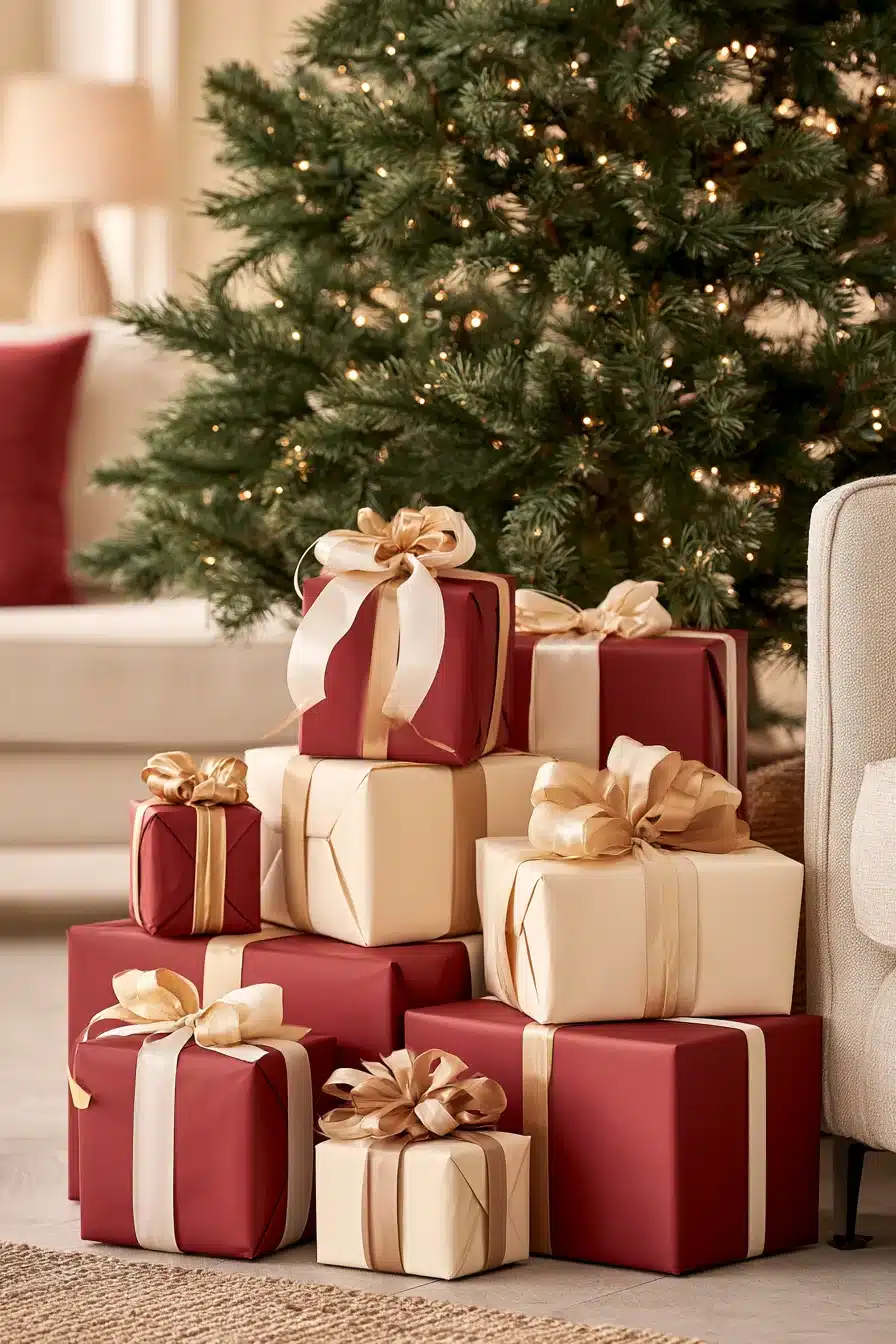 27 Elegant Burgundy Christmas Tree Ideas for a Cozy Holiday Home